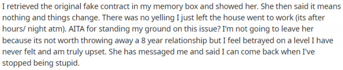 She has messaged me and said...