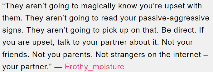 8. If you are upset, talk to your partner about it