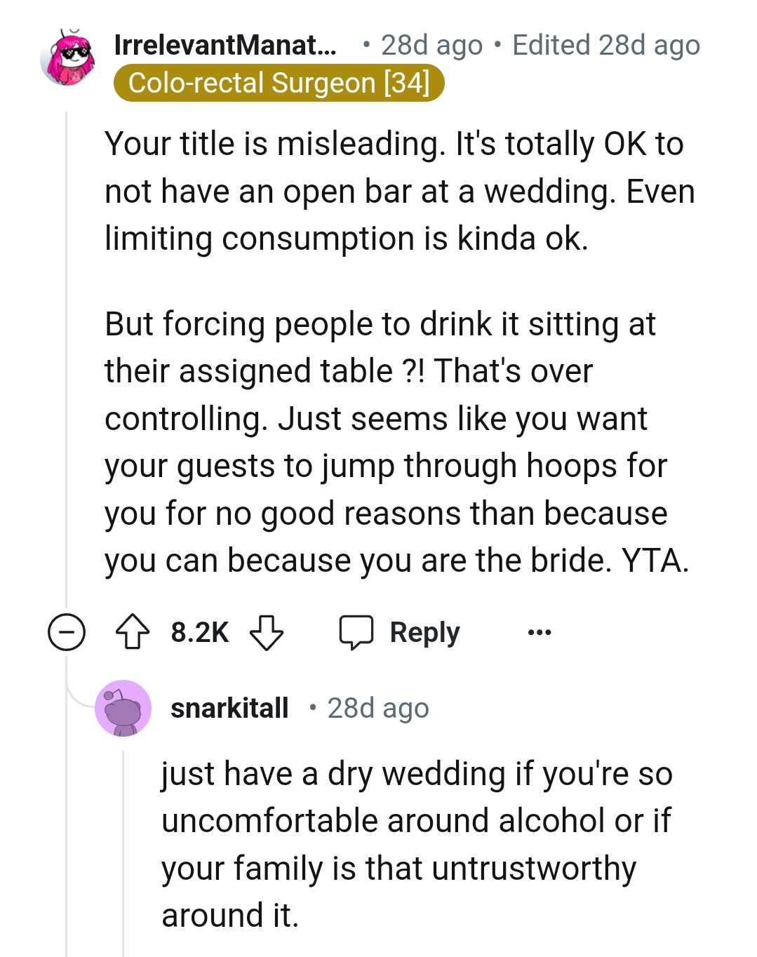 That is over-controlling