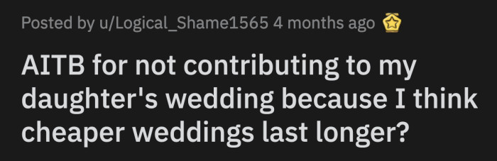 OP's wise suggestions were not taken kindly