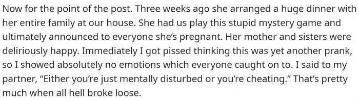 But she did it again. Well, that's what OP thought