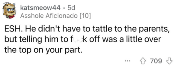 OP's initial reaction was a bit too harsh.