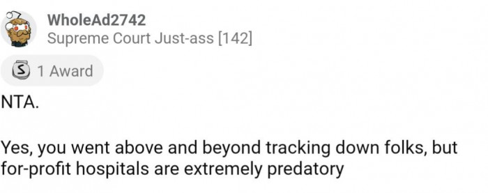 She went above and beyond