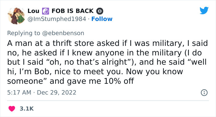 5. Now you know someone