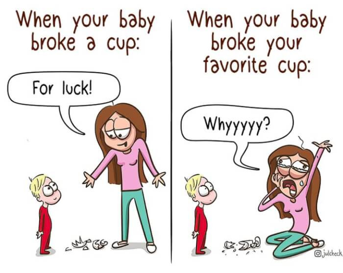 9. I didn’t expect that a favorite broken cup could knock me off the wagon.