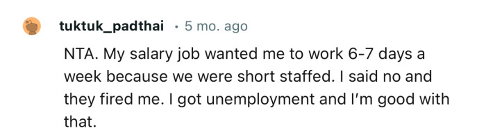 This Redditor Got Fired for Refusing to Work Overtime