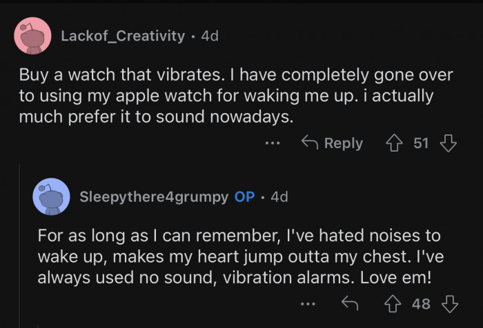 Switching from sound to vibration might solve this problem.