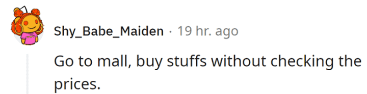 Not checking the prices