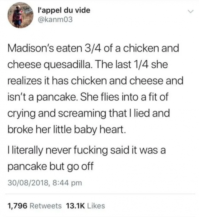 She must have said that, but she probably forgot