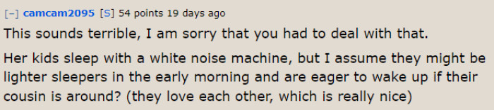 OP responded to the above comment, and this is what she had to say.