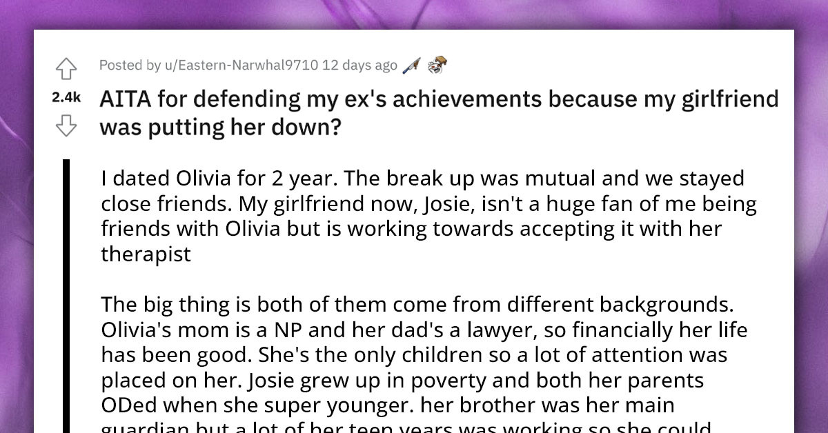 Guy Gets Ripped On Reddit For Defending His Ex And Accusing His New Girlfriend Of Being Jealous