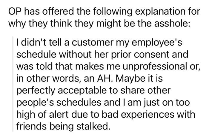 OP thinks he might potentially be the a-hole for the following reason: