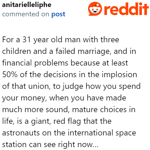 The way the boyfriend reacted to her proposal is a big red flag. She needs to run away.