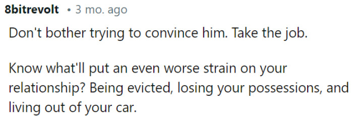 Persuading him isn't worth it.