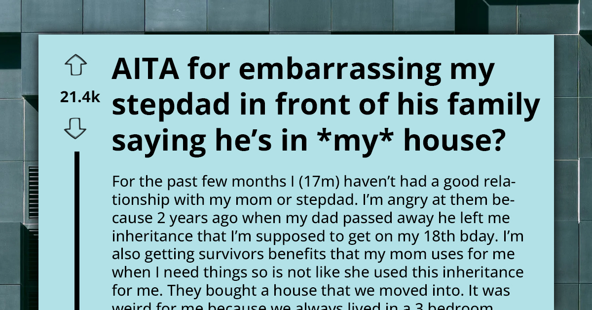 Teen Embarrasses Stepdad In Front Of His Family Members By Correcting Him For Trying To Claim His House