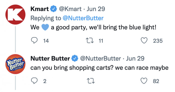 You'll never catch Kmart late for any party, but once again, Nutter Butter has better ideas