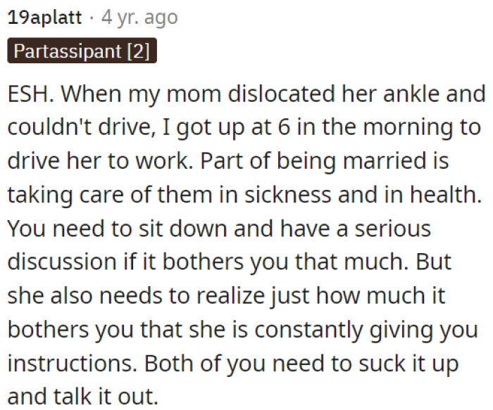 Both should communicate and find a solution.