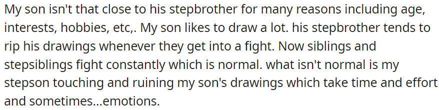 My son and his stepbrother are not close