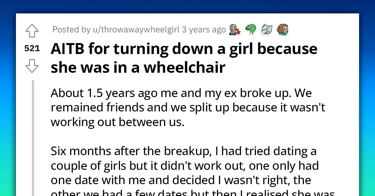 Young Man Turns Down Girl Just Because She Is In Wheelchair, Asks If He Is Wrong