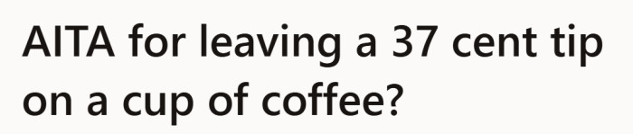 What started as spare change on a $2.63 coffee quickly became a moral dilemma.