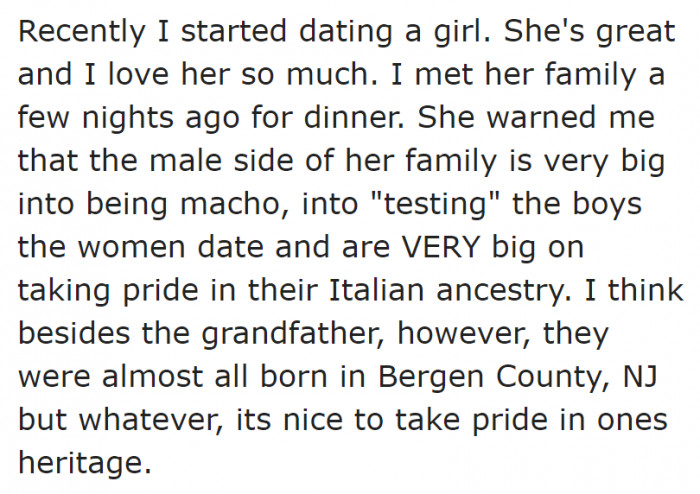 Even though his girlfriend is great, there's a catch.