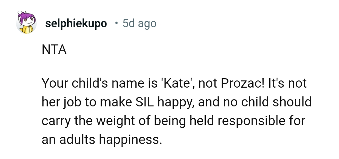 It's not the OP's job to make her SIL happy