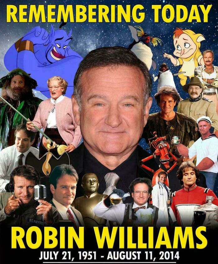 ”Today Would’ve Been Robin Williams’ 75th Birthday. We Miss You.🕊️”