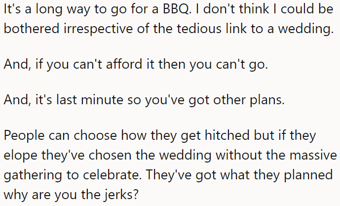 If the OP can't afford it, she shouldn't go