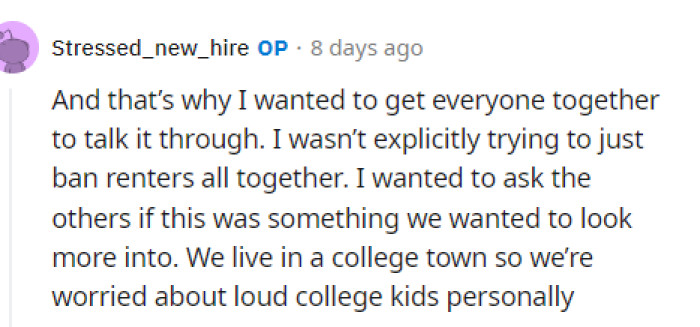 OP appears to have tried to keep things fair, but it doesn't seem to have worked out in their favor this time.