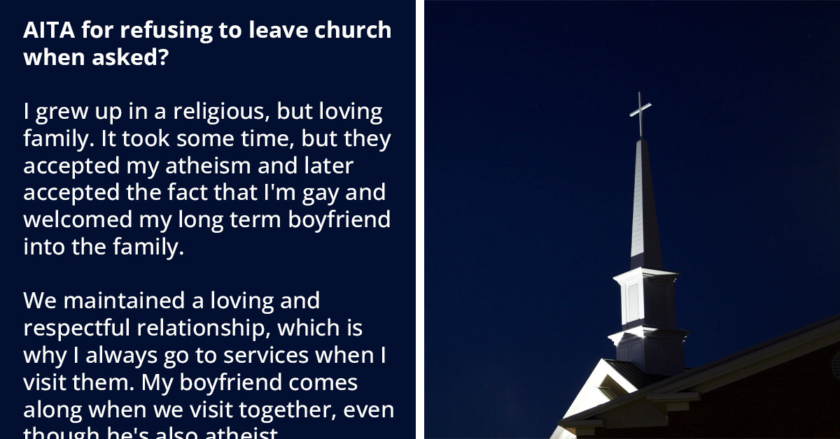 Gay Person Who Grew Up In A Religious Family And Community Instinctively Kisses His BF In Church, Causing Chaos