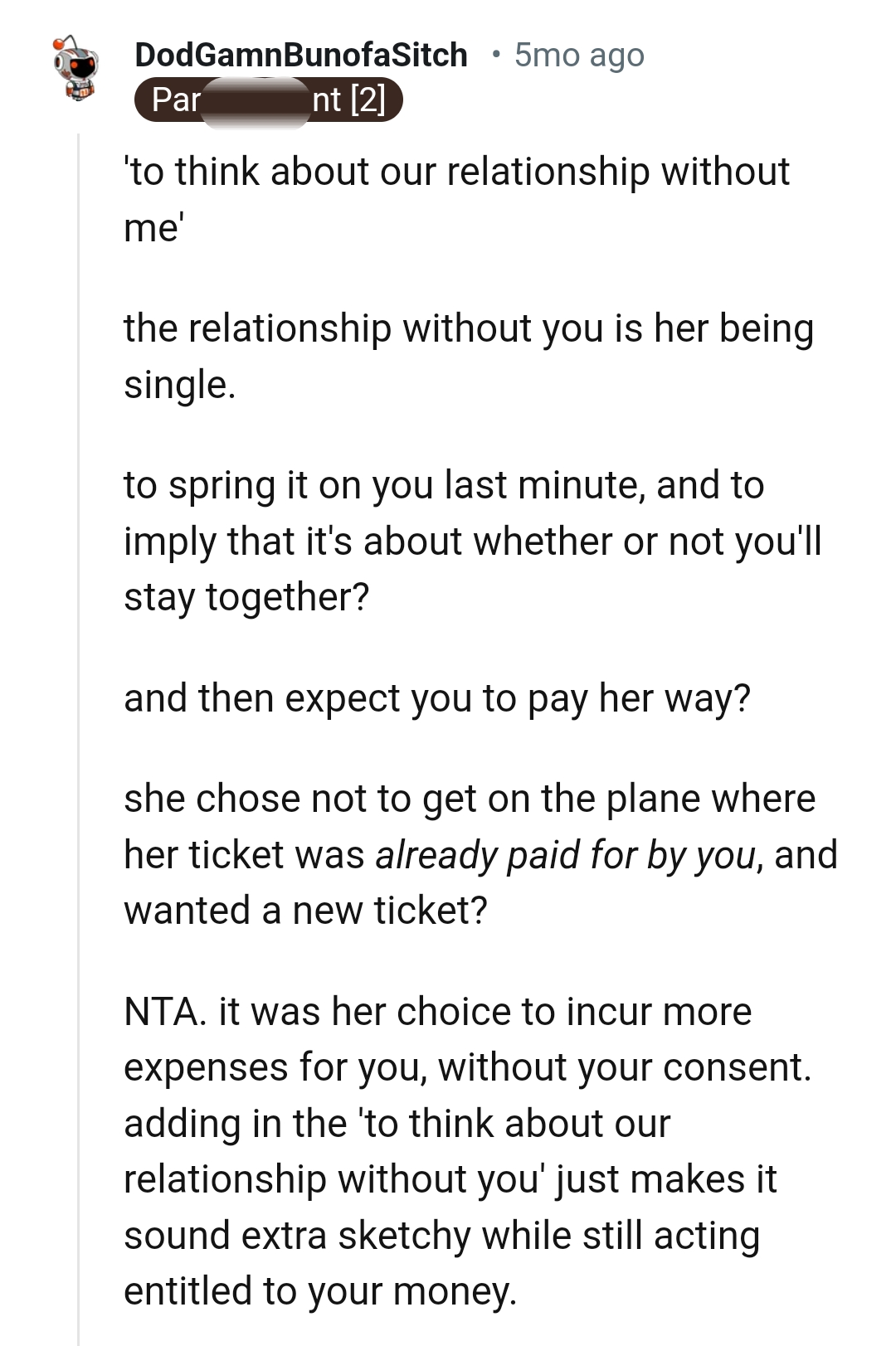 She made her decision