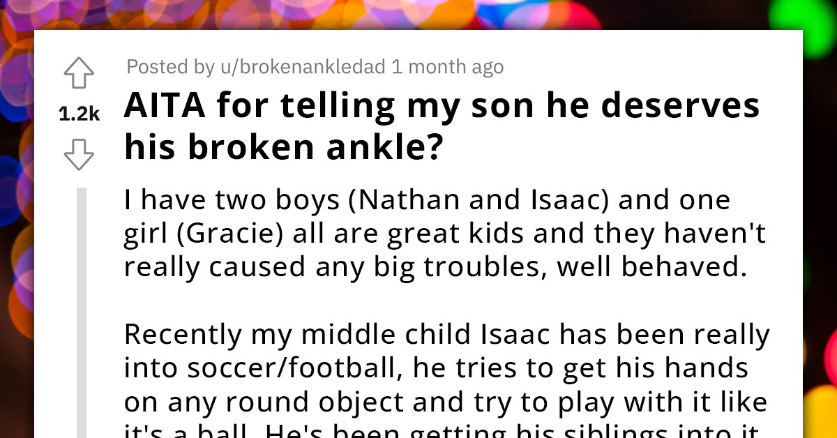 Redditor Shares His Son's Unfortunate Football Experiment Gone Wrong, Asks If He Overreacted When He Said It Was Well Deserved