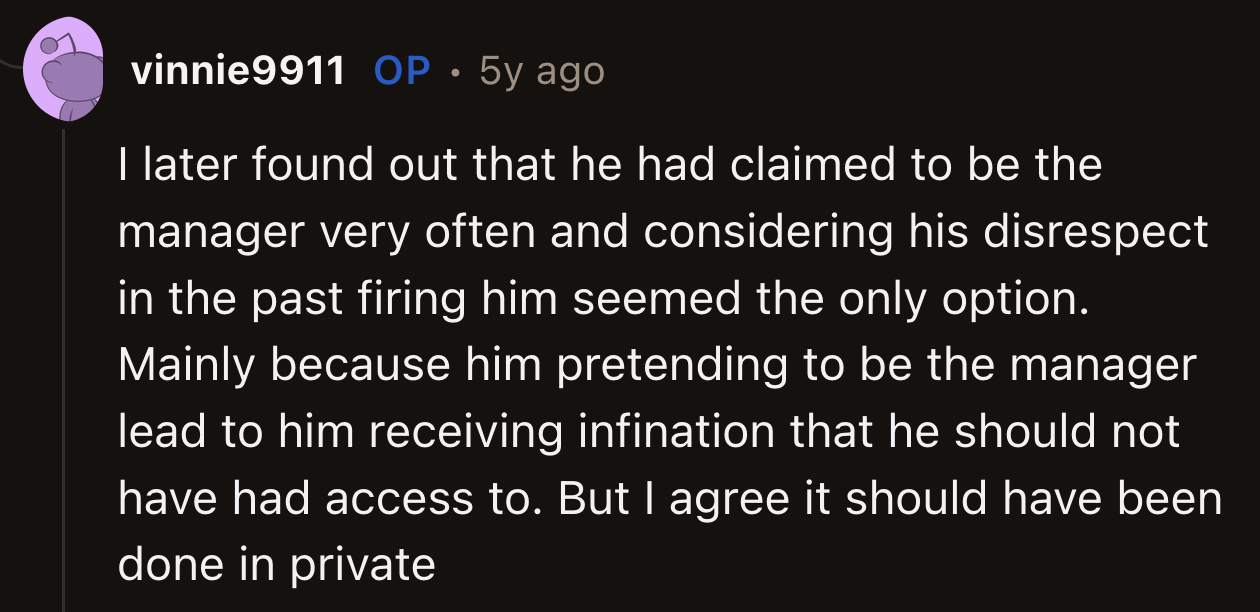 OP's former employee also lied to other clients. Firing him was the right move.