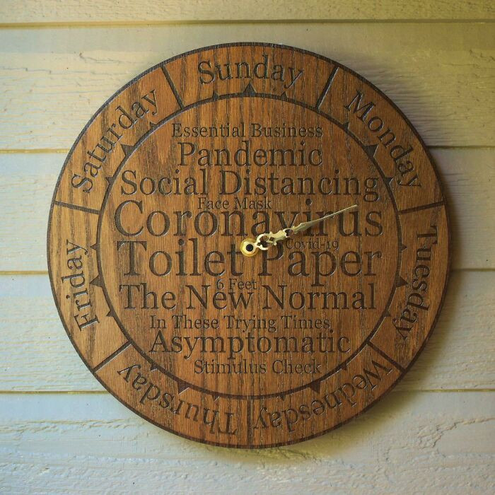 "DIY 7 Day "Quarantine Clock" I Designed And Laser Cut"
