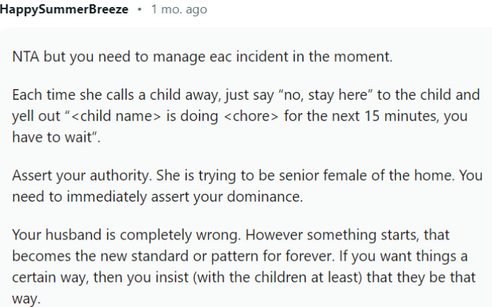 You need to immediately assert your dominance