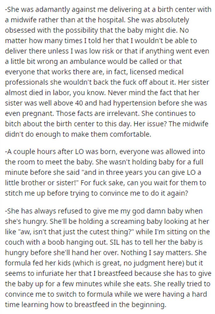 These things seem pretty serious, and we can understand why OP might not want to let her MIL watch the baby, especially full-time.