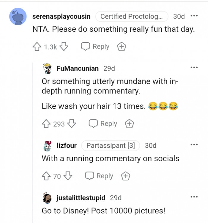 This redditor wants the OP to do something fun that day