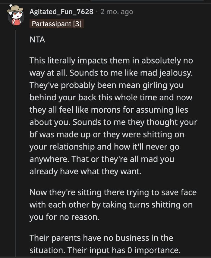 A Redditor theorized that OP's roommates have been gossiping about her private life, and this information changed everything they thought they knew about her