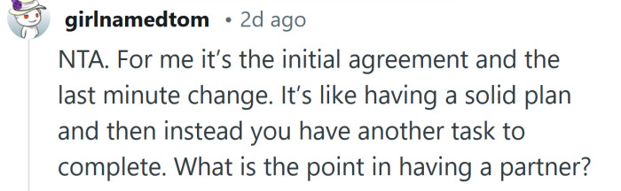 What's the point of having a partner?
