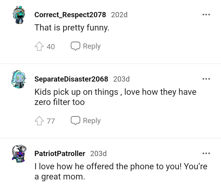 Here are some of the most upvoted comments from other Redditors for you to read through