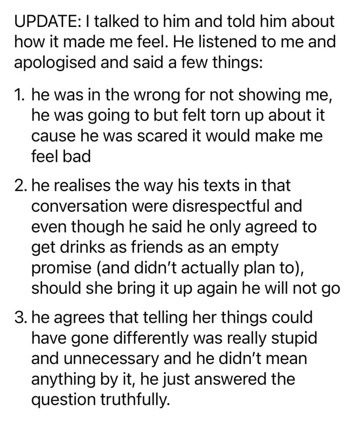 OP eventually modified the post to include an 'Update' with more context about the situation.