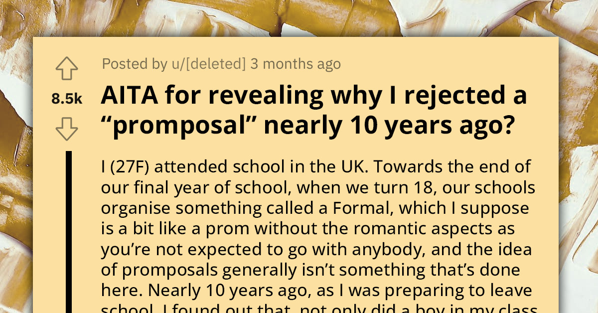 Redditor Reveals Truth About Why She Rejected The Boy Who Invited Her To Prom 10 Years Ago, Causing Him To Get Disowned By Parents