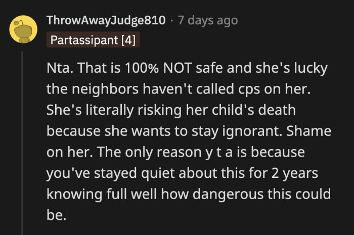 They could have been in big trouble if other people documented their child alone in the car