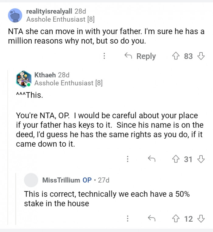 3. Technically speaking, she's not your responsibility, and you have valid reasons that must be considered.