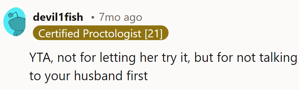 YTA. Sip with strategy: consult with the spouse before uncorking; it's a team effort.