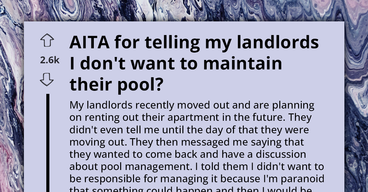 Tenant Sparks Debate By Refusing To Manage Landlords' Pool After They Moved Out Without Notice