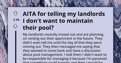 Tenant Sparks Debate By Refusing To Manage Landlords' Pool After They Moved Out Without Notice