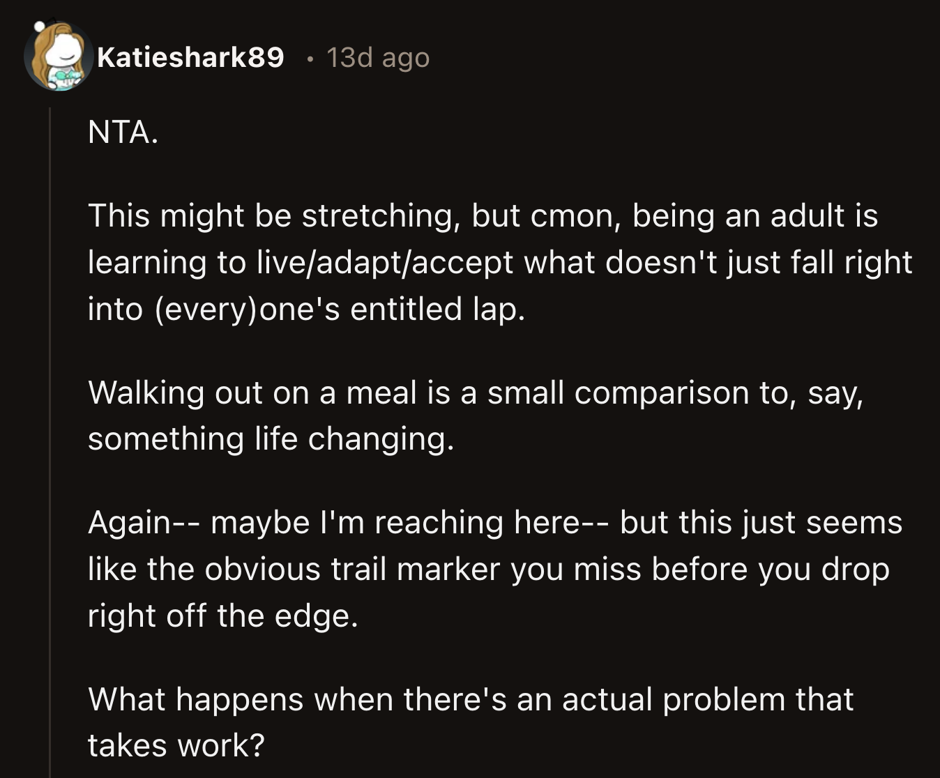 Another commenter wondered how OP's husband would react when a 