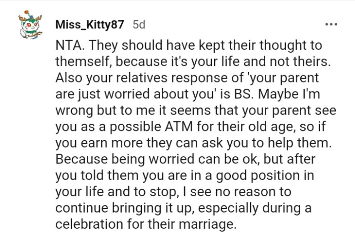 They should have kept their thoughts to themselves