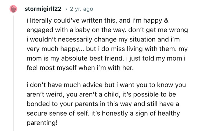 “I literally could’ve written this, and I’m happy & engaged with a baby on the way.”